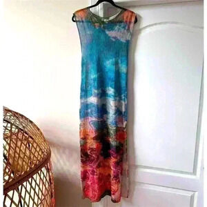 Urban Outfitters Women's Maxi Dress One Size Multicolor Sleeveless Long Dress